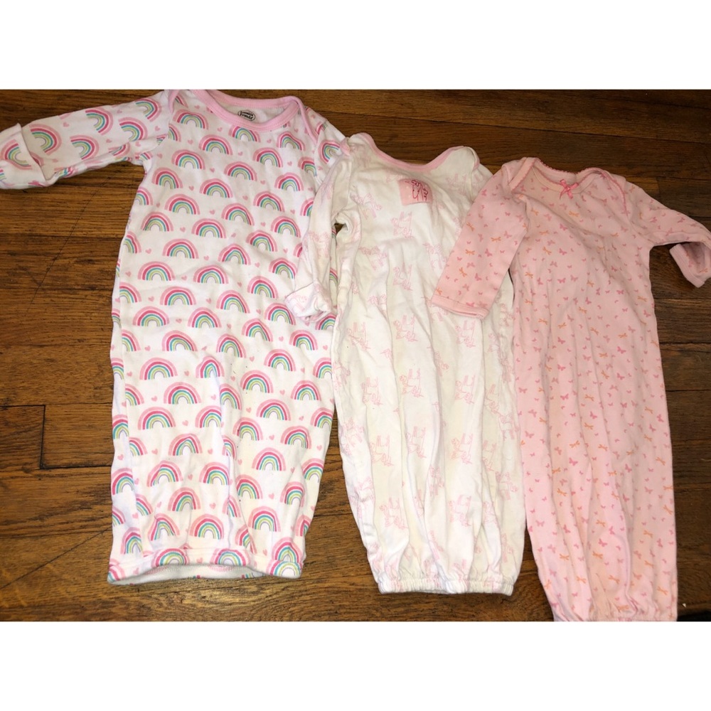 3 baby girl gowns